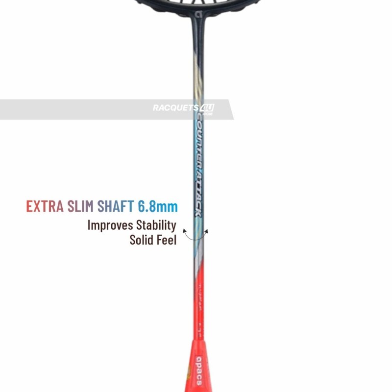 APACS Counter Attack Badminton Racquet (Unstrung, Red)