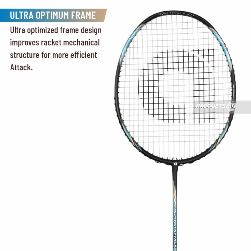 APACS Counter Attack Badminton Racquet (Unstrung, Black)