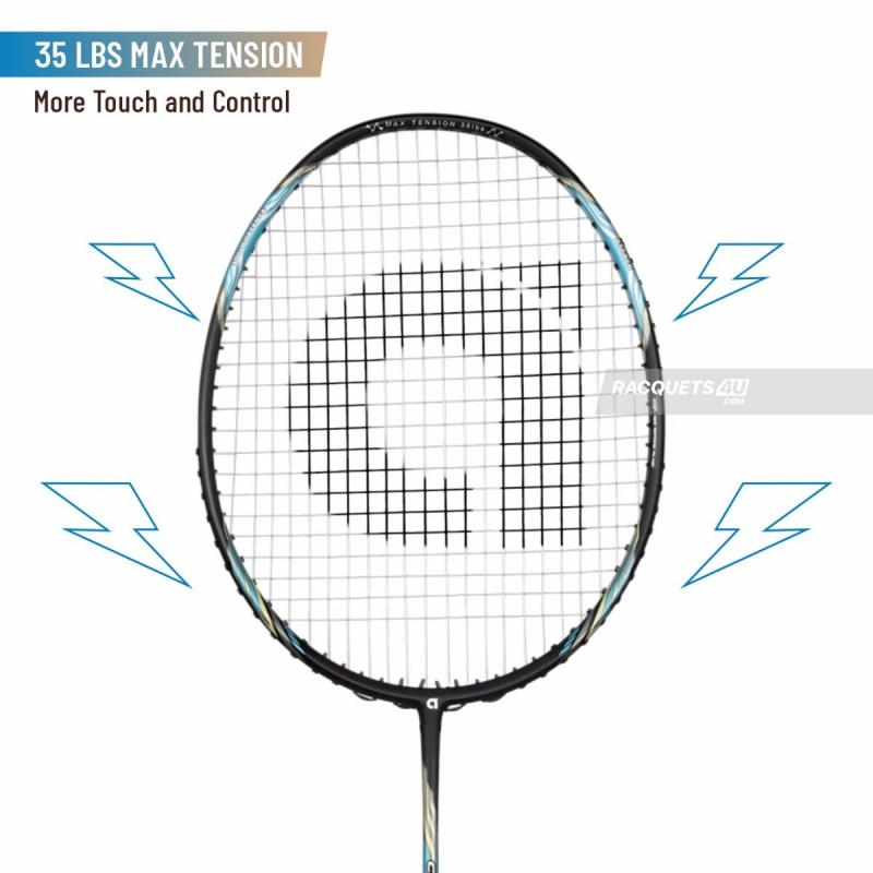 APACS Counter Attack Badminton Racquet (Unstrung, Black)