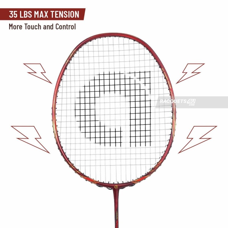 APACS iHawk X70 Badminton Racquet (Unstrung, Maroon)