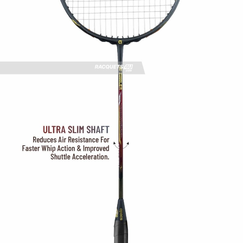 Apacs Z-Ziggler Next Gen Badminton Racquet (Unstrung, Black/Maroon)