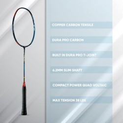 Apacs Z-Ziggler Pro 6.2 Badminton Racquet (Unstrung, Black/Red)