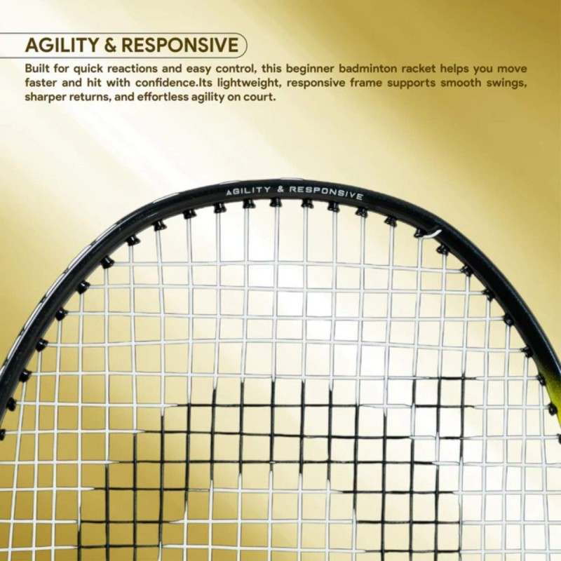 APACS Tyro 55 Badminton Racquet (Strung, Yellow/Black)