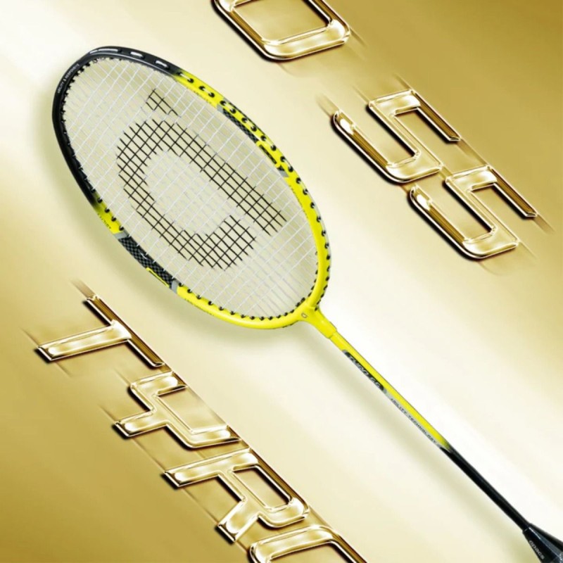 APACS Tyro 55 Badminton Racquet (Strung, Yellow/Black)