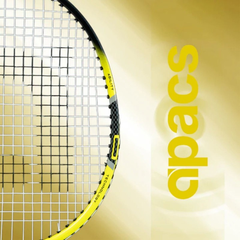 APACS Tyro 55 Badminton Racquet (Strung, Yellow/Black)