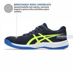 ASICS Upcourt 6 Indoor Shoes (Midnight/Safety Yellow)