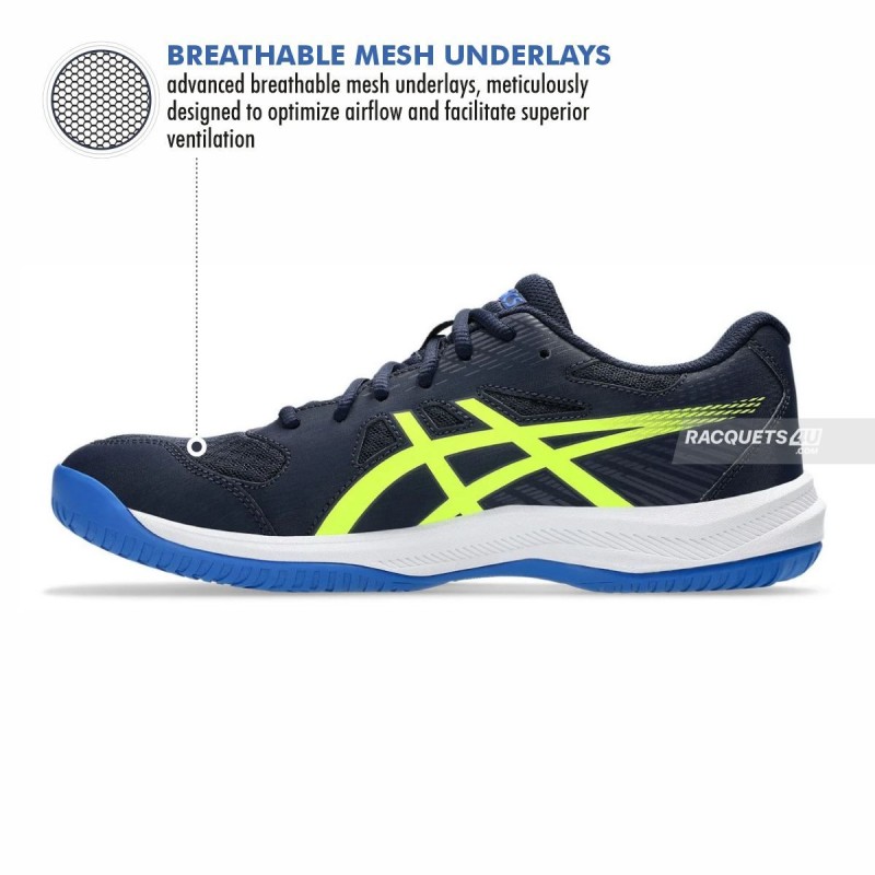 ASICS Upcourt 6 Indoor Shoes (Midnight/Safety Yellow)