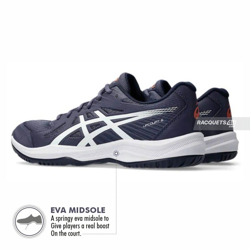 ASICS Upcourt 6 Indoor Shoes (Indigo Fog/White)