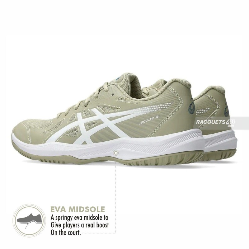 ASICS Upcourt 6 Indoor Shoes (Khaki/White)