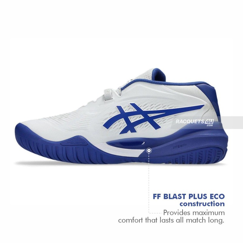 ASICS Gel-Resolution X Tennis Shoes (White/Dark Cobalt)