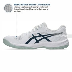 ASICS Upcourt 6 Indoor Shoes (White/Tranquil Teal)