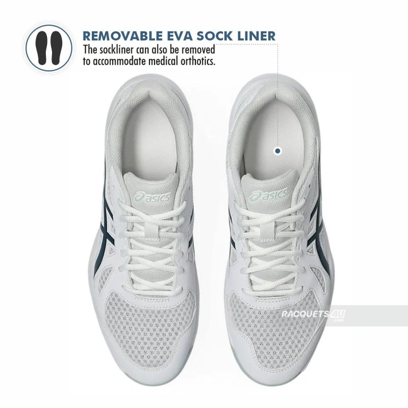 ASICS Upcourt 6 Indoor Shoes (White/Tranquil Teal)