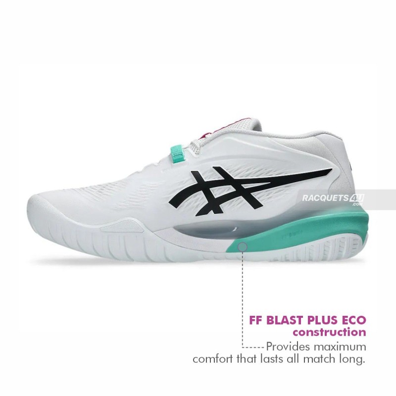 ASICS Gel-Resolution X Tennis Shoes (White/Aurora Green)