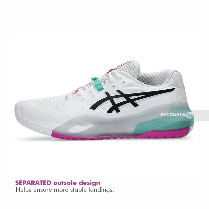 ASICS Gel-Resolution X Tennis Shoes (White/Aurora Green)