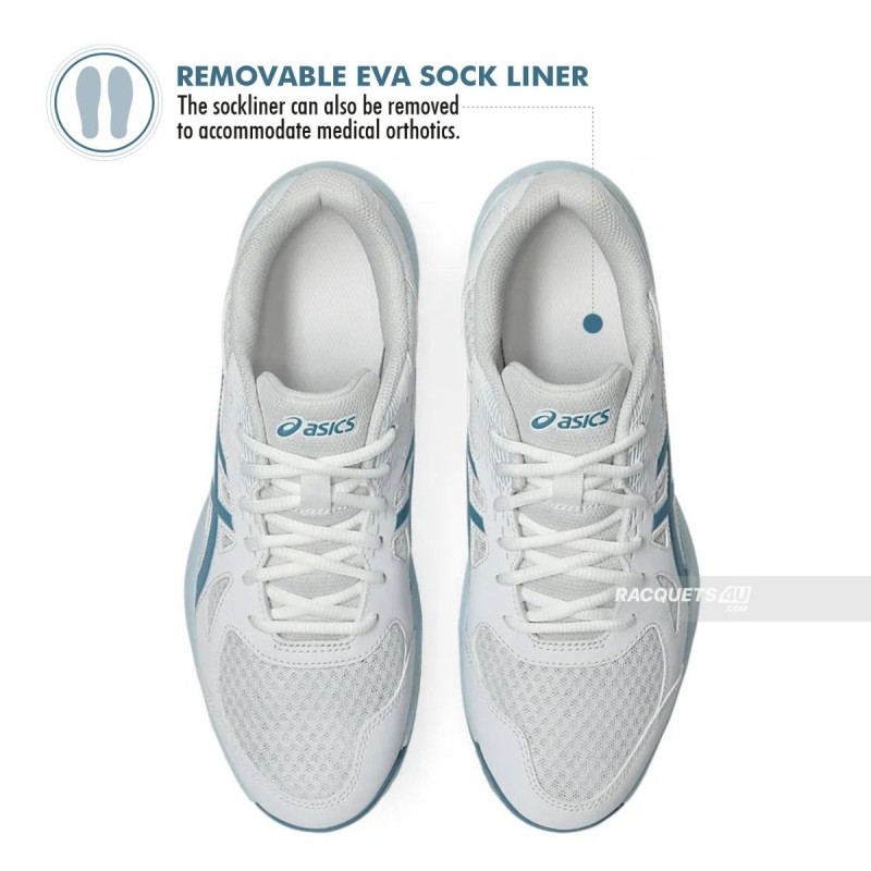 ASICS Upcourt 6 Indoor Shoes (White/Saba Blue)