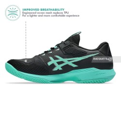 ASICS Solution Speed FF4 Tennis Shoes (Black/Aurora Green)