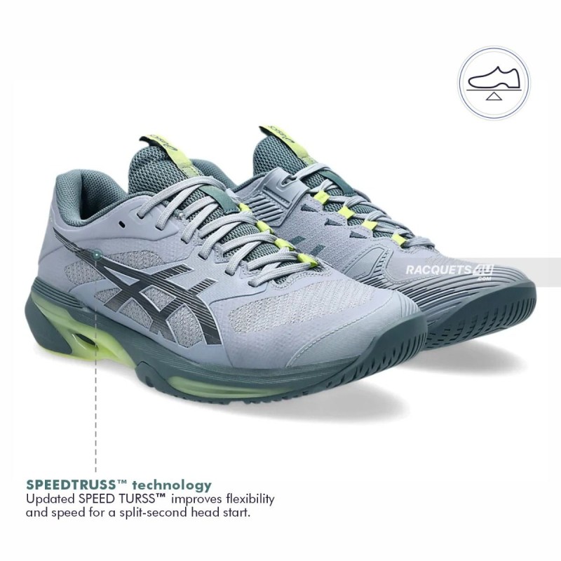 ASICS Solution Speed FF4 Tennis Shoes (Grey Blue/Ironclad)
