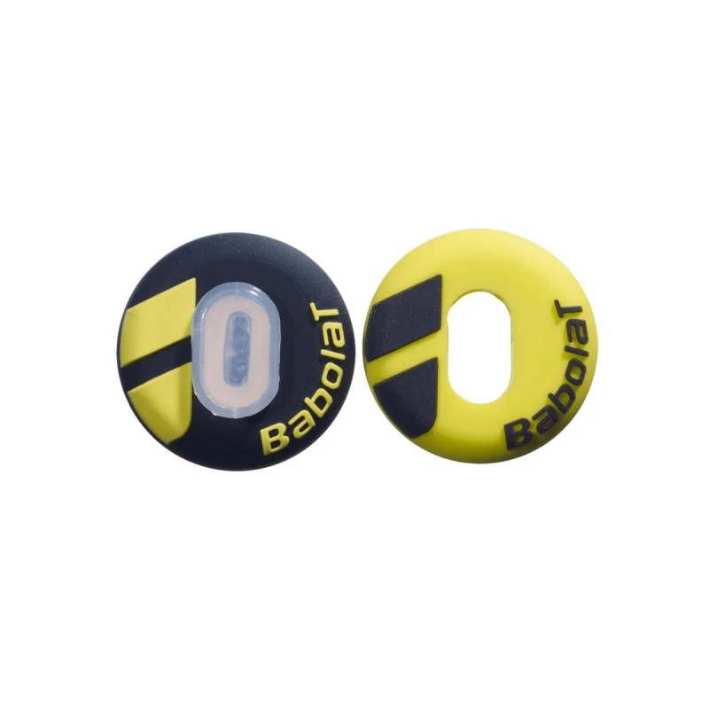 BABOLAT Custom Tennis Vibration Dampener (Black/Yellow, 2 Pcs)