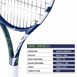 BABOLAT Drive Junior 24 Tennis Racquet (Blue/Green)