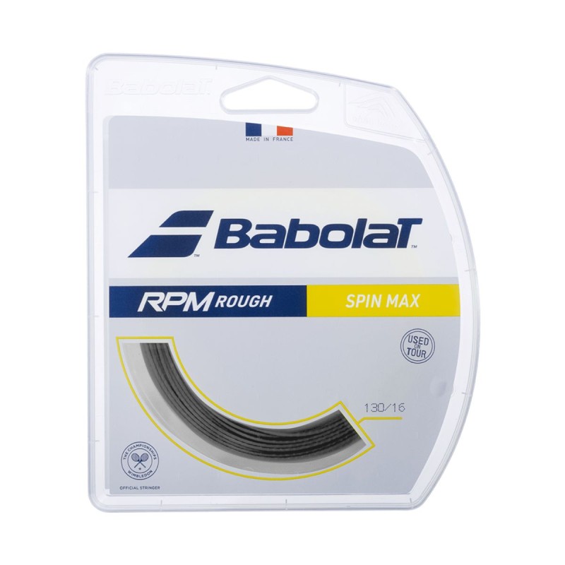 BABOLAT RPM Rough Tennis String Set (Dark Grey, 16 / 1.30mm)