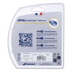 BABOLAT RPM Hurricane Tennis String Set (White, 16 / 1.30mm)