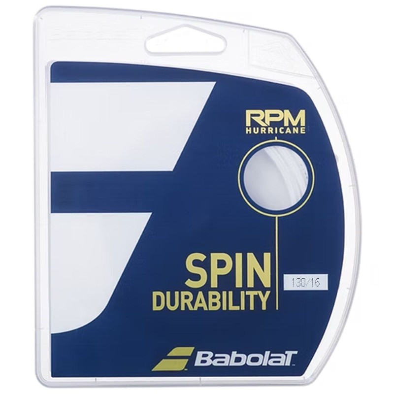 BABOLAT RPM Hurricane Tennis String Set (White, 16 / 1.30mm)