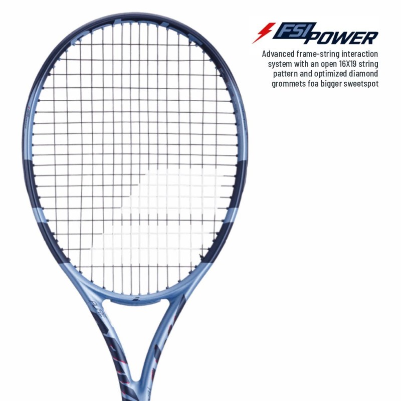 BABOLAT Pure Drive Team Gen 11 Tennis Racquet (Unstrung, Metallic Blue)