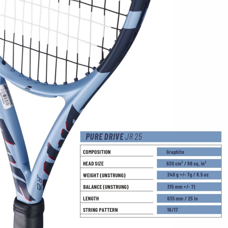 BABOLAT Pure Drive Junior 25 Gen 11 Tennis Racquet (Blue, Strung)