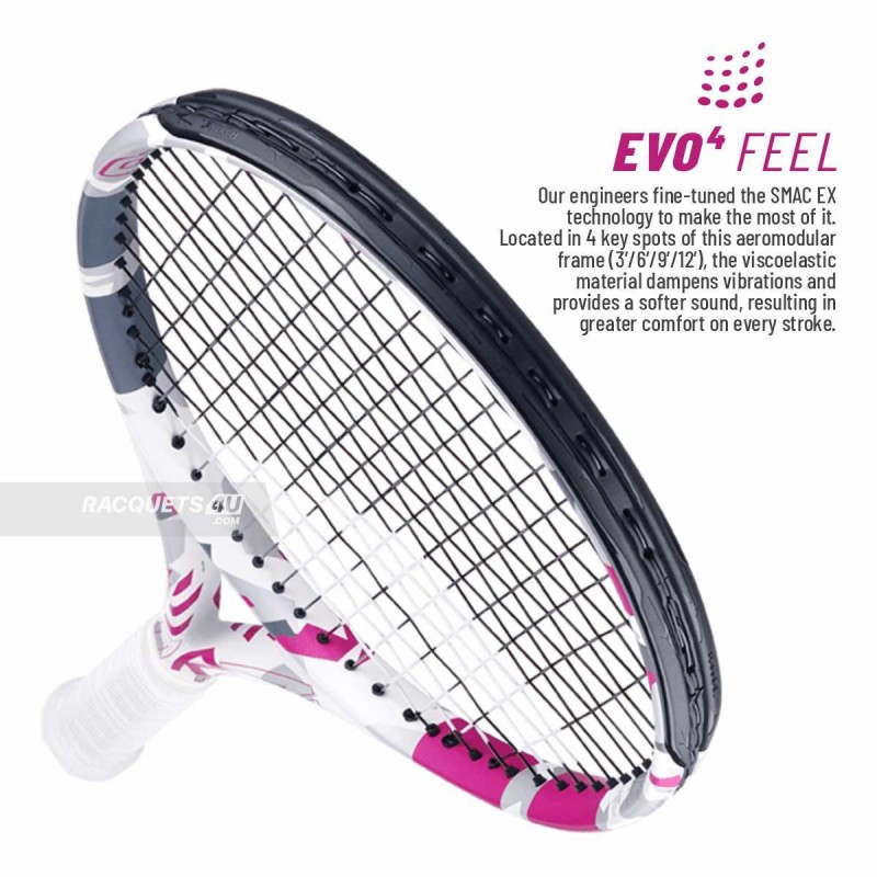 BABOLAT Evo Aero Tennis Racquet (Pink, Unstrung)
