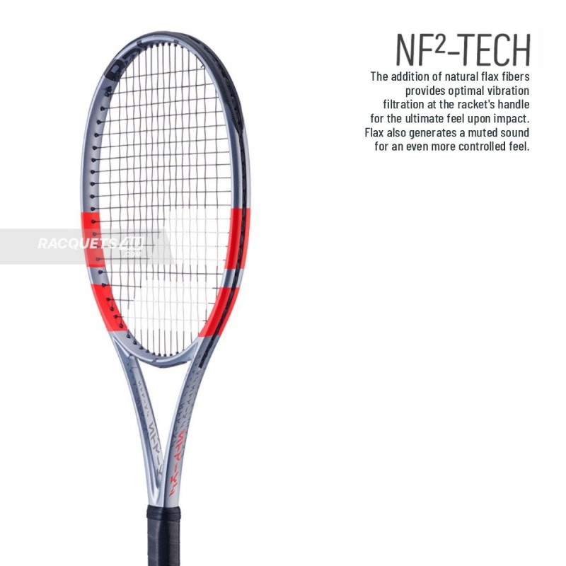 BABOLAT Pure Strike 98 16x19 4th Gen Tennis Racquet (Grey/Flue Red, Unstrung)