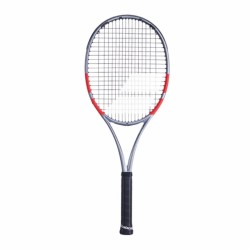 BABOLAT Pure Strike Team 4th Gen Tennis Racquet (Grey/Flue Red, Unstrung)