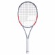 BABOLAT Pure Strike 100 4th Gen Tennis Racquet (Grey/Flue Red, Unstrung)
