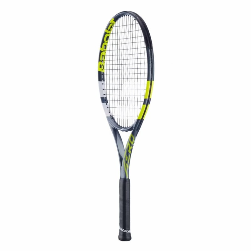 BABOLAT Aero Junior 26 Tennis Racquet (Grey/Flue/Yellow, Strung)