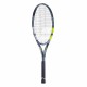 BABOLAT Aero Junior 26 Tennis Racquet (Grey/Flue/Yellow, Strung)