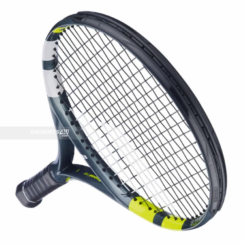 BABOLAT Aero Junior 26 Tennis Racquet (Grey/Flue/Yellow, Strung)