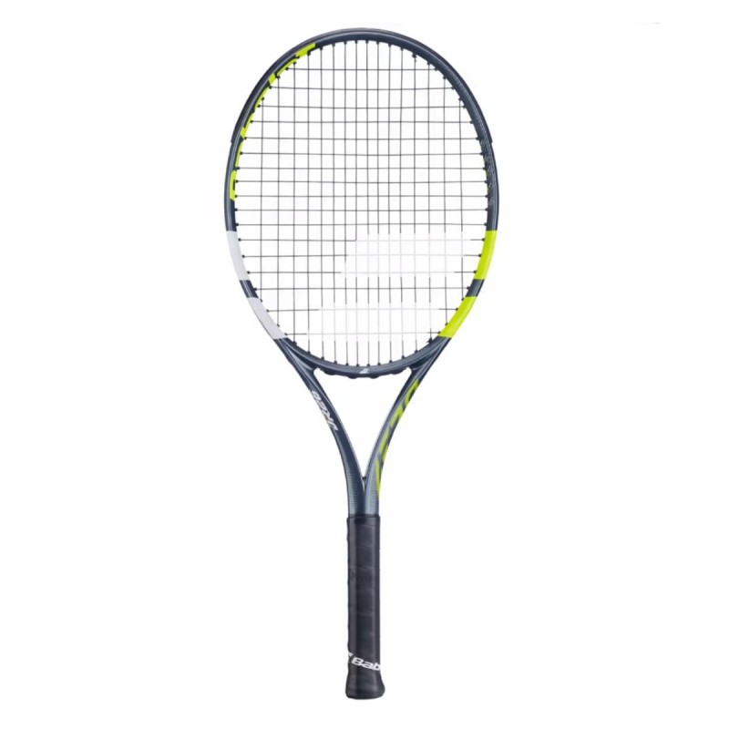 BABOLAT Aero Junior 26 Tennis Racquet (Grey/Flue/Yellow, Strung)