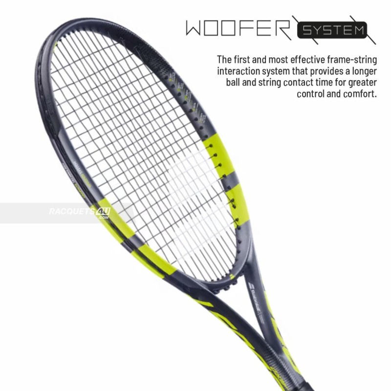 BABOLAT Boost Aero Tennis Racquet (Grey/Fl/Yellow, Strung)