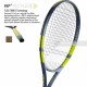 BABOLAT Pure Aero Gen 9 Tennis Racquet (Grey/Flue/Yellow, Unstrung)