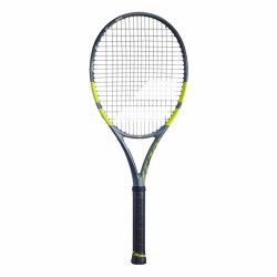 BABOLAT Pure Aero Plus Gen 9 Tennis Racquet (Grey/Flue/Yellow, Unstrung)
