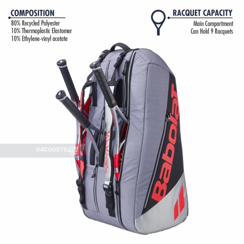 BABOLAT RH9 Pure Strike 2026 Tennis Kit Bag (Carbon Grey)
