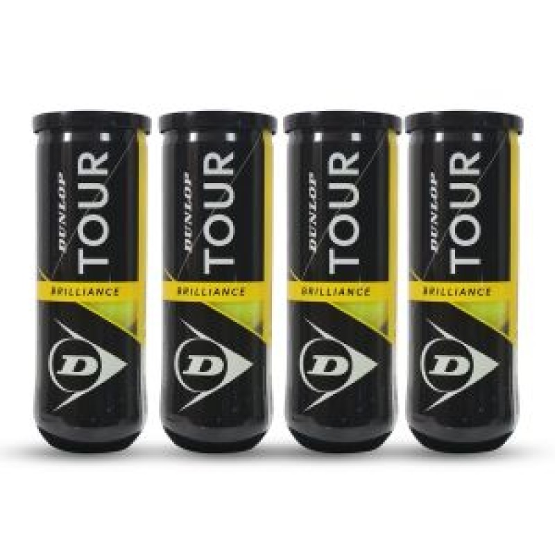 DUNLOP Tour Brilliance Tennis Ball Dozen (12 Balls)