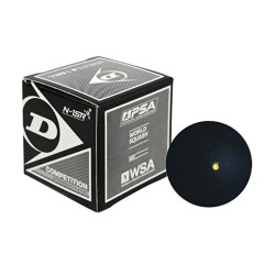 DUNLOP Competition Single Dot Yellow Squash Ball (12 Pcs)
