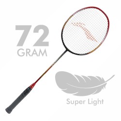 LI-NING Windstorm 72 Badminton Racquet (Black/Red, Unstrung)