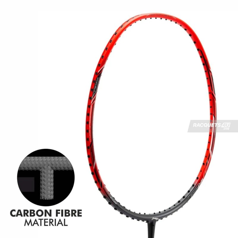 LI-NING 3D Calibar X Boost Badminton Racquet (D.Grey/Red, Unstrung)