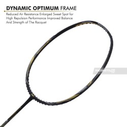 LI-NING Turbo Charging Z Drive Badminton Racquet (Unstrung, Black/Gold)