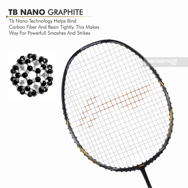 LI-NING Turbo Charging Z Drive Badminton Racquet (Unstrung, Black/Gold)