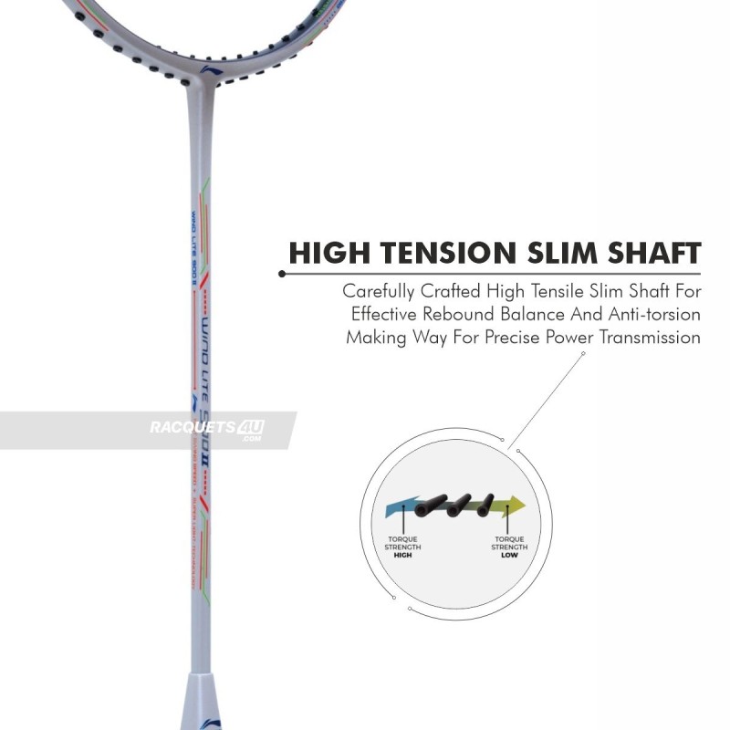 LI-NING Wind Lite 900 II Badminton Racquet (White, Unstrung)