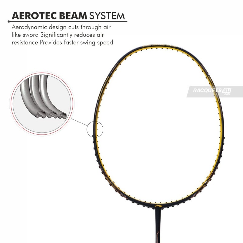 LI-NING Wind Lite 900 II Badminton Racquet (Black/Gold, Unstrung)