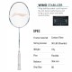 LI-NING Air-Force 77 G3 Badminton Racquet (White/Silver/Blue, Unstrung)