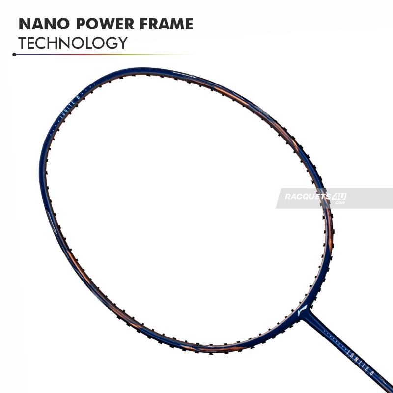 LI-NING Ignite 8 Badminton Racquet (Dark Navy/Cooper, Unstrung)